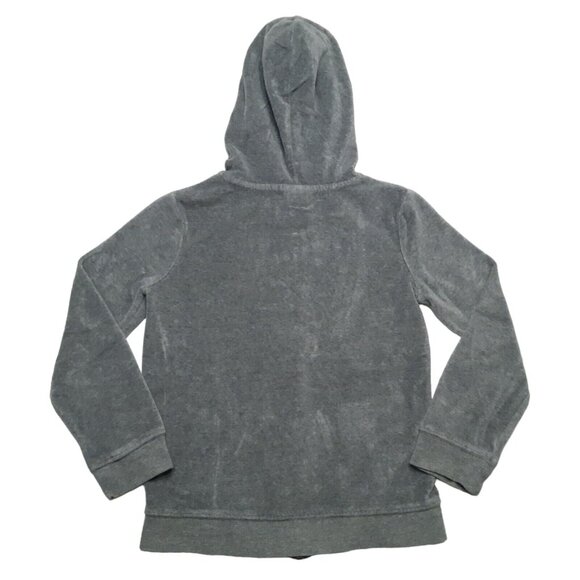 Circo Hoodie Girls Small 6 Gray Full Zip Up Fleece Peace Sign Pockets - Picture 12 of 14